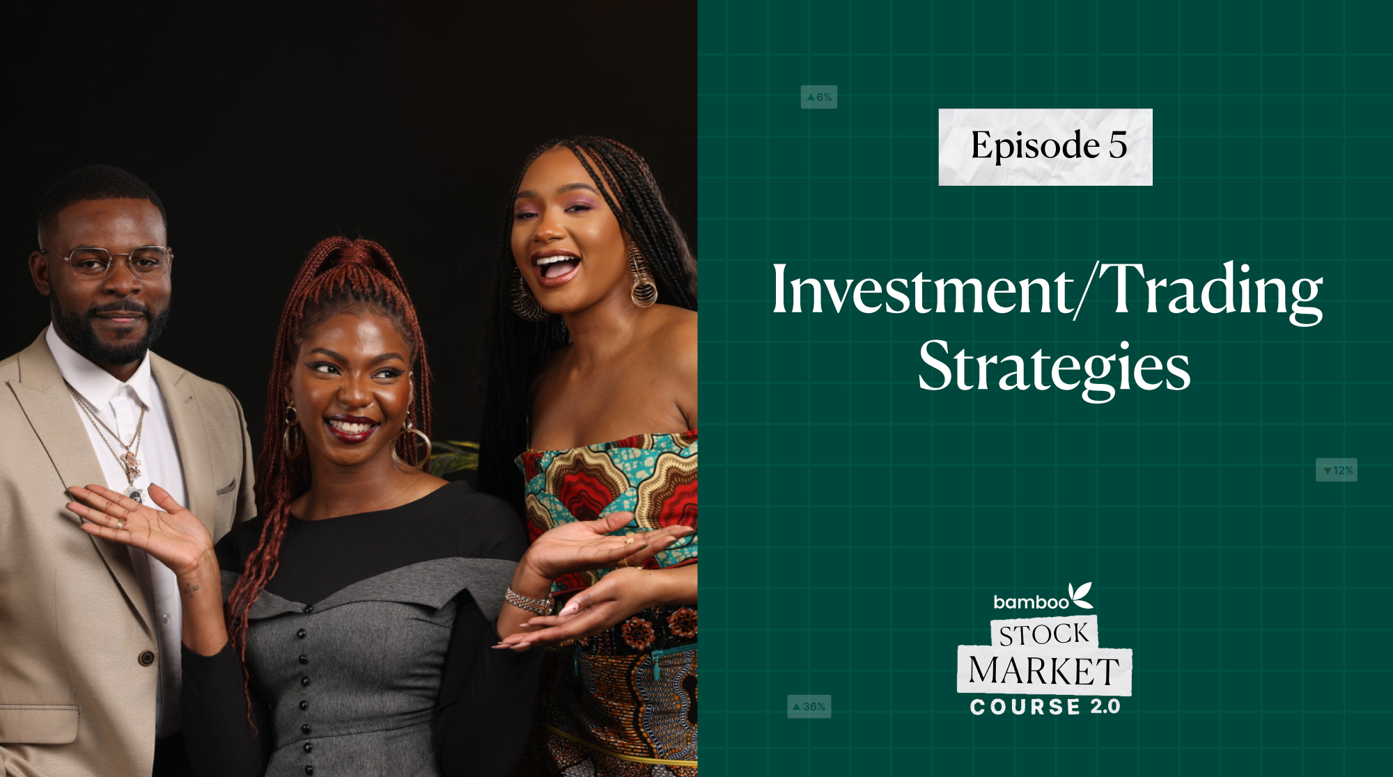 Episode 5 - Investment Trading Strategies - Bamboo Stock Market Course - Learn How To Make Money From The Stock Market - Invest Bamboo